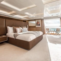 Spacious sun deck aboard EMINA yacht charter in The Bahamas