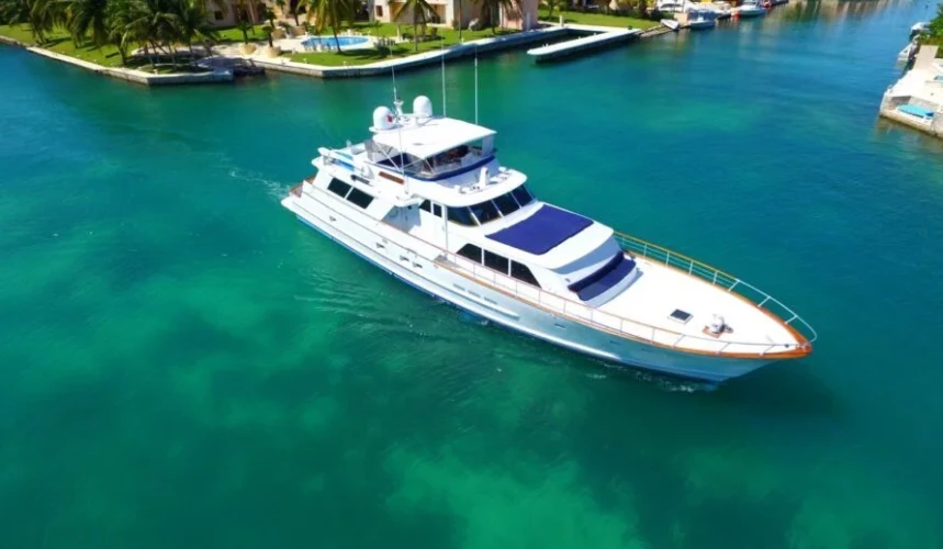 Luxury Hatteras 80 Yacht Charter Cancun